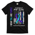 Parents In Memory Of Son Suicide Awareness Prevention Flag T-Shirt Hoodie, Sweatshirt | CoreVibeTees.com
