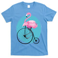 Pink Flamingo On Tall Bicycle Retro T-Shirt Hoodie, Sweatshirt | CoreVibeTees.com