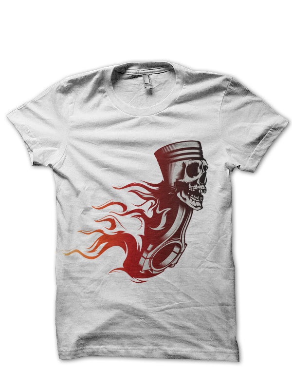 Piston Skull Black T-Shirt Hoodie, Sweatshirt | CoreVibeTees.com