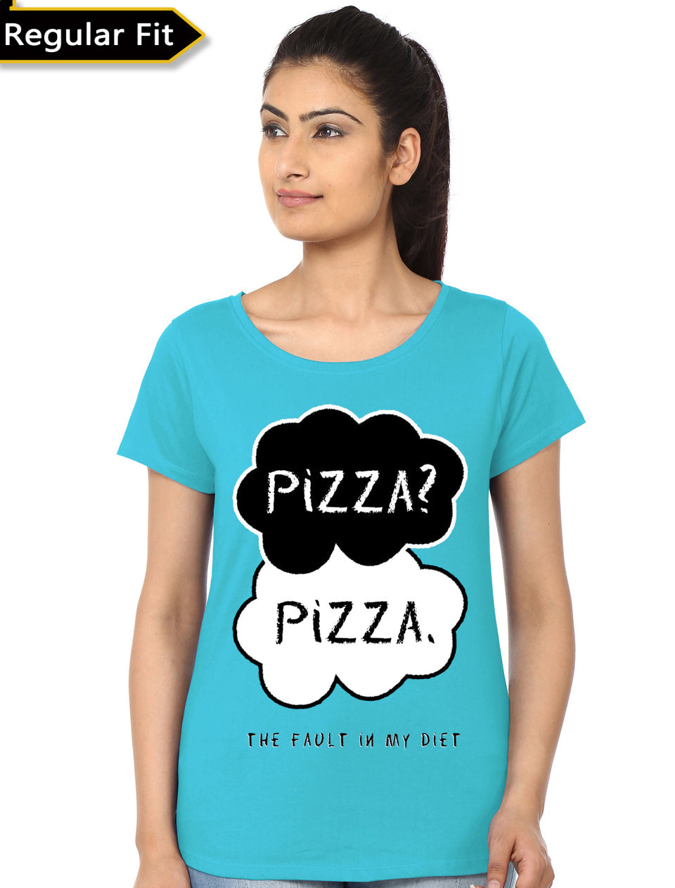 Pizza Okay Light Blue Girlâ€™s T-Shirt Hoodie, Sweatshirt | CoreVibeTees.com