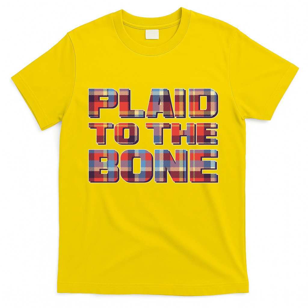 Plaid To The Bone T-Shirt Hoodie, Sweatshirt | CoreVibeTees.com