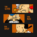 Popeye & Friends Black T-Shirt Hoodie, Sweatshirt | CoreVibeTees.com