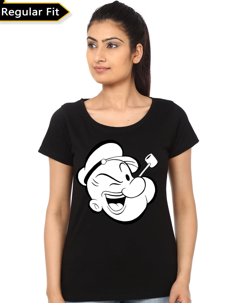 Popeye Girlâ€™s Black T-Shirt Hoodie, Sweatshirt | CoreVibeTees.com
