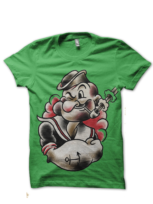 Popeye Green Tee (All Colour Available) Hoodie, Sweatshirt | CoreVibeTees.com
