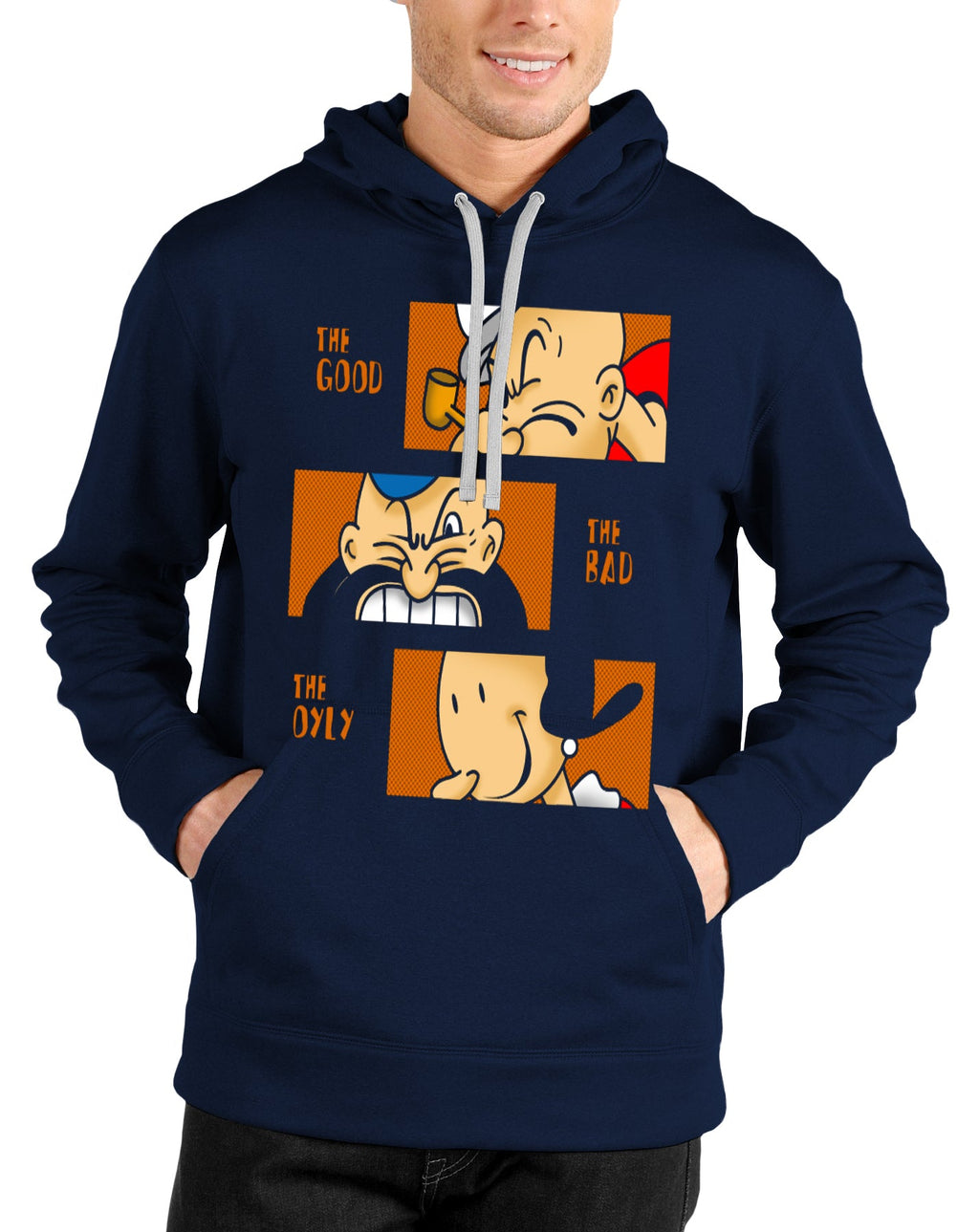 Popeye Black T-Shirt Hoodie, Sweatshirt | CoreVibeTees.com