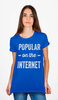 Popular On Internet Blue T-Shirt Hoodie, Sweatshirt | CoreVibeTees.com