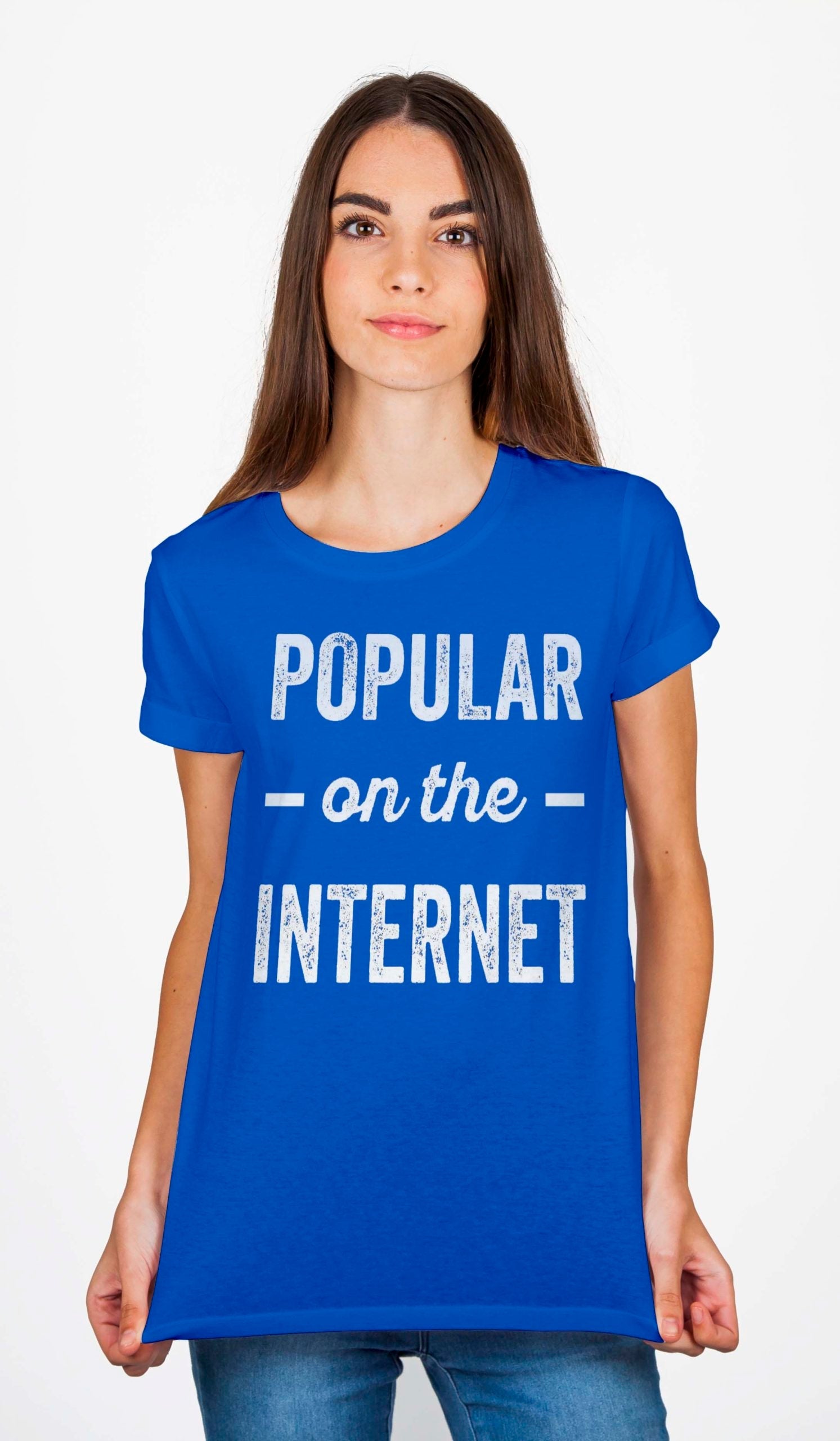 Popular On Internet Blue T-Shirt Hoodie, Sweatshirt | CoreVibeTees.com