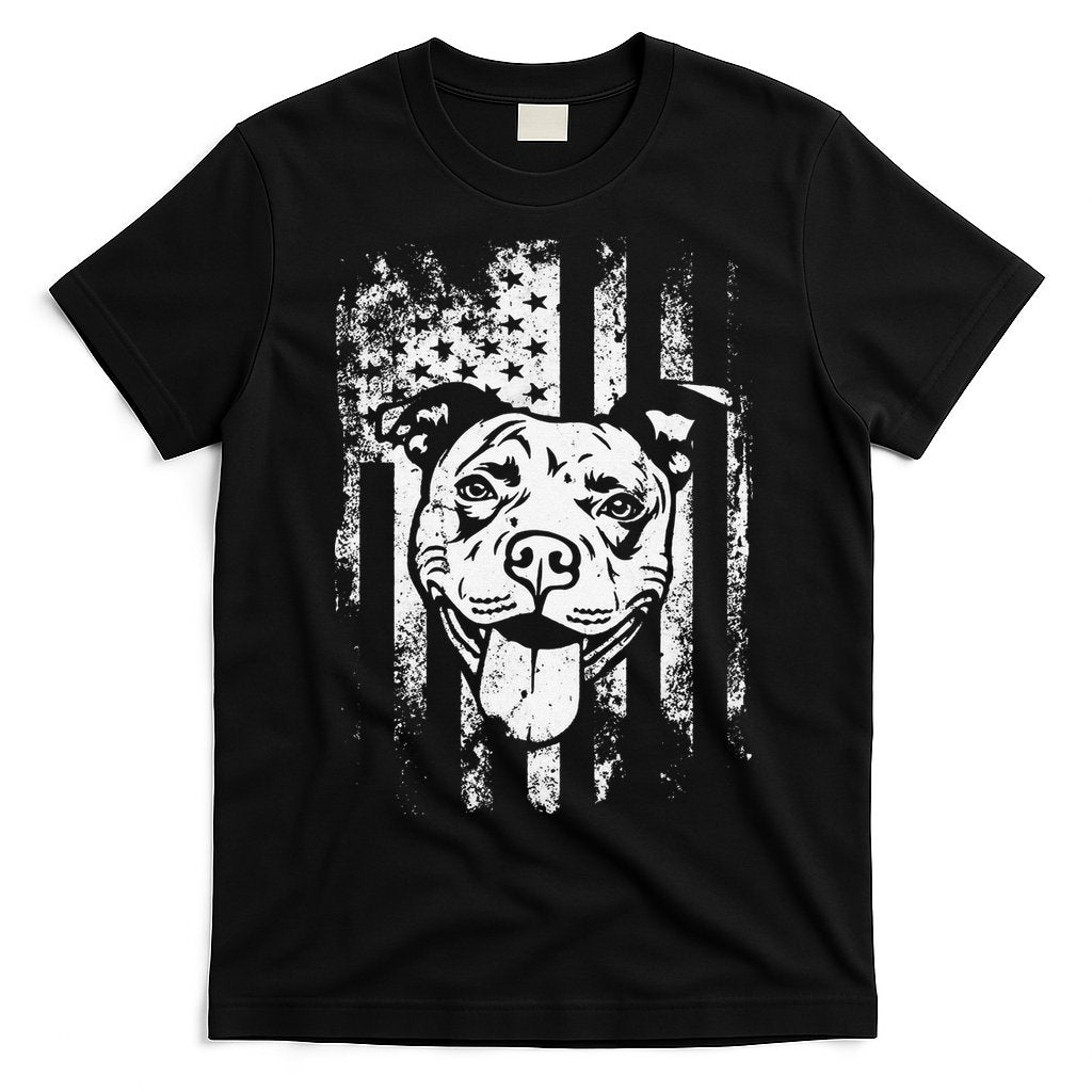 Patriotic Pitbull American Flag Dog Lover T-Shirt Hoodie, Sweatshirt | CoreVibeTees.com