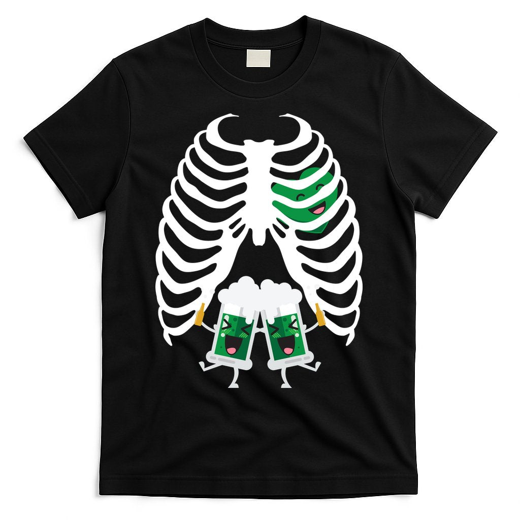 Pregnant Beer Skeleton Irish Baby T-Shirt Hoodie, Sweatshirt | CoreVibeTees.com