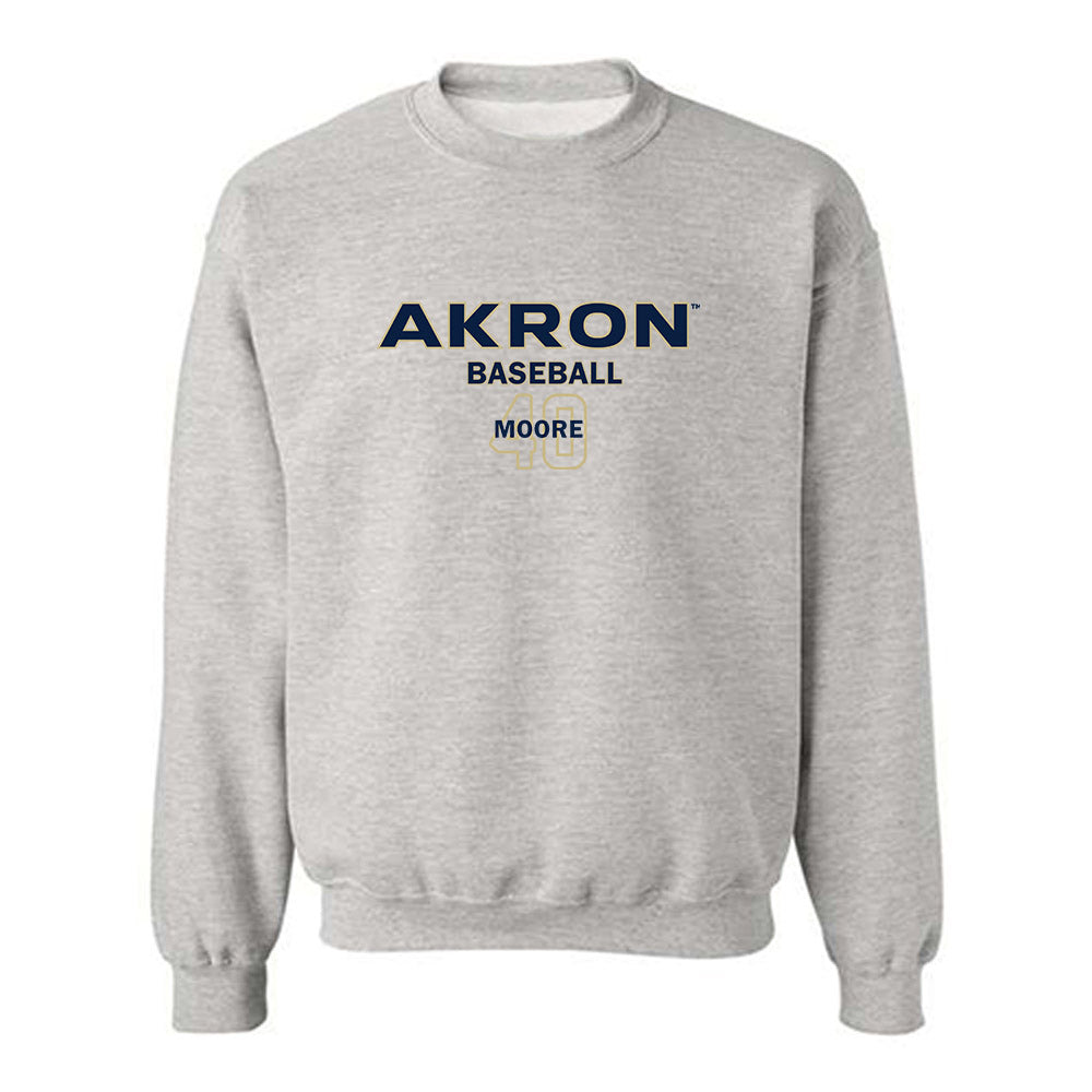 Akron - NCAA Baseball : David Moore - Classic Fashion Shersey Crewneck Sweatshirt Style002 T-Shirts, Hoodie
