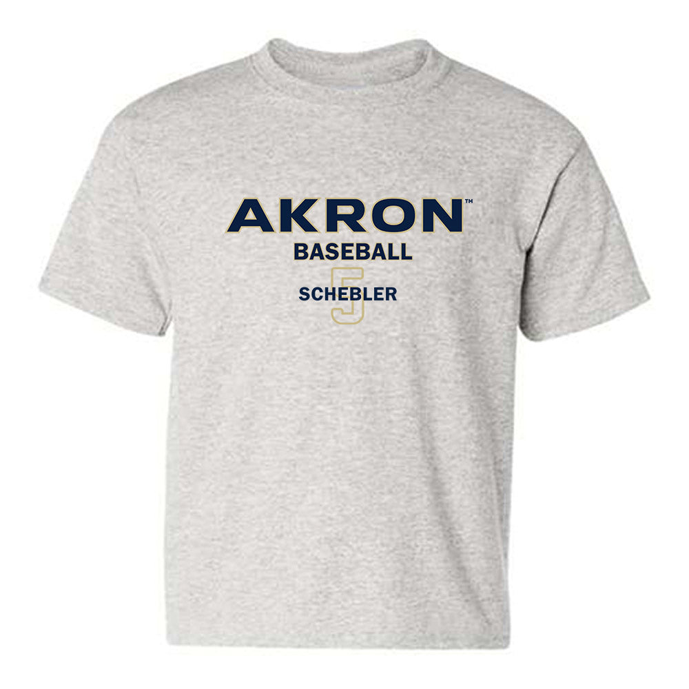 Akron - NCAA Baseball : Charles Schebler - Classic Fashion Shersey Youth T-Shirt Hoodie, Sweatshirt | CoreVibeTees.com