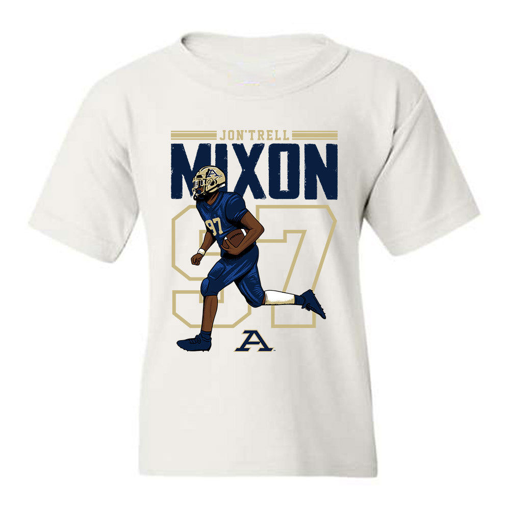 Akron - NCAA Football : Jon'Trell Mixon - Youth T-Shirt Player Illustration Hoodie, Sweatshirt | CoreVibeTees.com