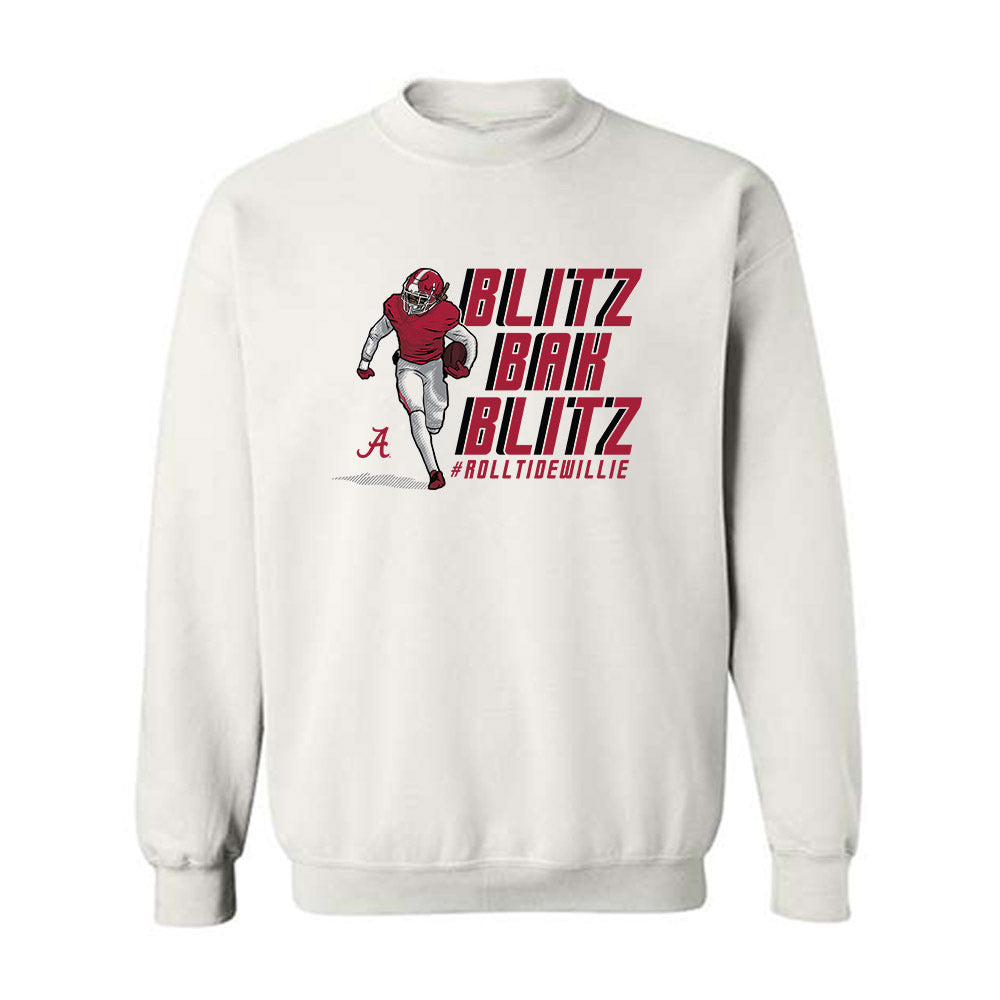 Alabama - NCAA Football :  Jaylen Mbwake  x Roll Tide Willie -  Crewneck Sweatshirt Individual Caricature T-Shirts, Hoodie