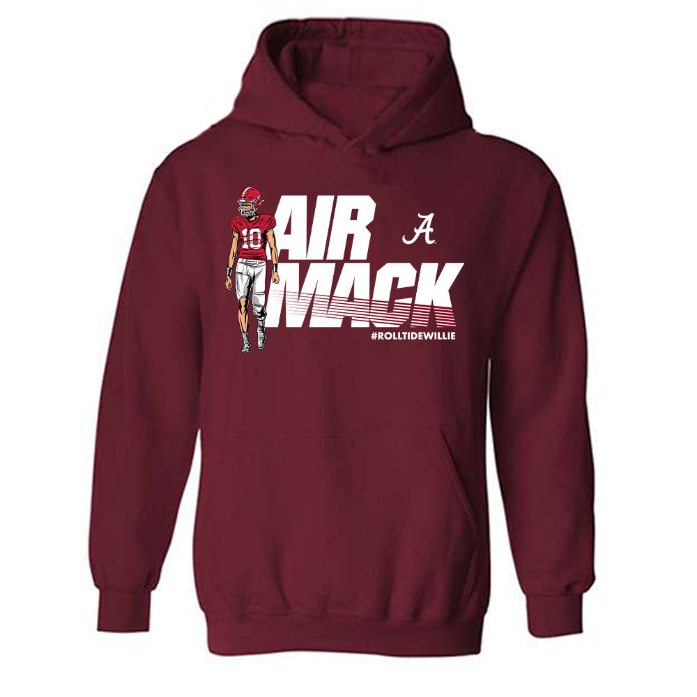 Alabama - NCAA Football :  Austin Mack  x Roll Tide Willie -  Hooded Sweatshirt Individual Caricature T-Shirts, Hoodie
