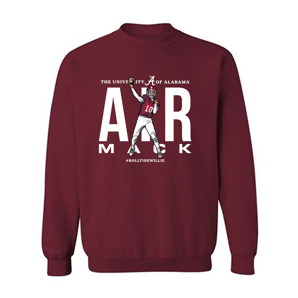 Alabama - NCAA Football :  Austin Mack  x Roll Tide Willie -  Crewneck Sweatshirt Individual Caricature Style001...