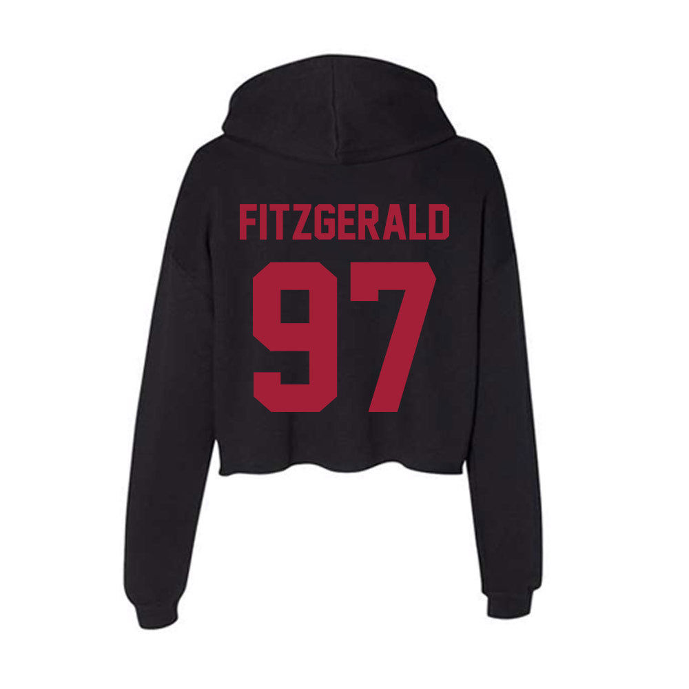Alabama - Football Alumni : PJ Fitzgerald - Women's Crop Fleece Hoodie T-Shirts, Sweatshirt | CoreVibeTees.com (Image 2)