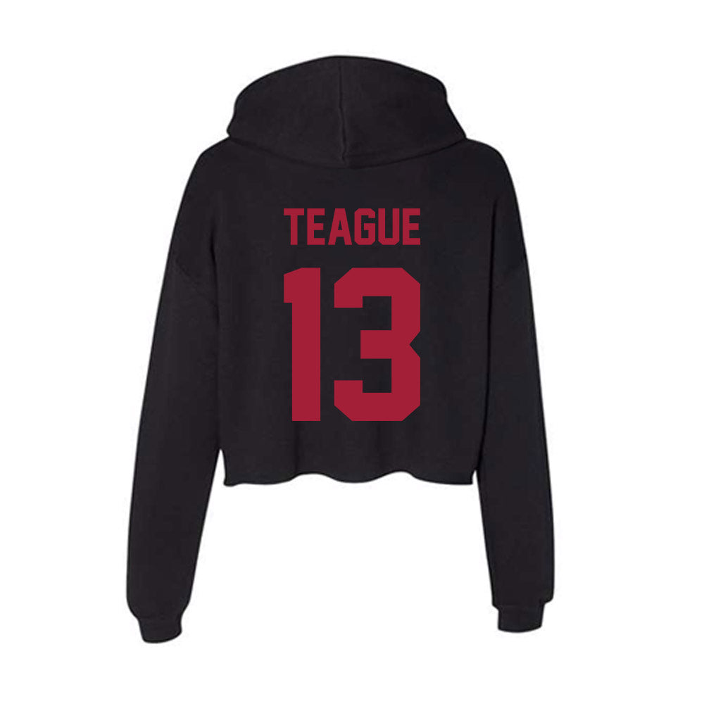 Alabama - Football Alumni : George Teague - Women's Crop Fleece Hoodie T-Shirts, Sweatshirt | CoreVibeTees.com (Image 2)