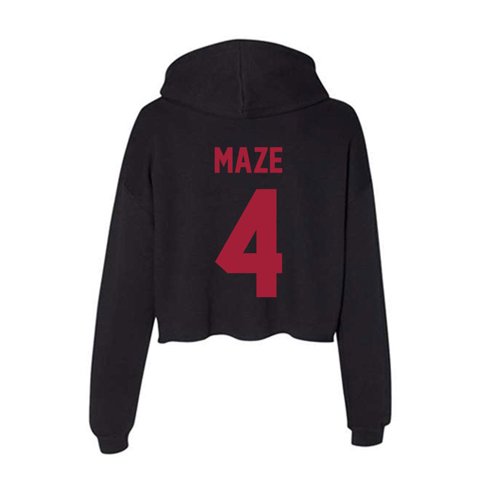 Alabama - Football Alumni : Marquis Maze - Women's Crop Fleece Hoodie T-Shirts, Sweatshirt | CoreVibeTees.com (Image 2)