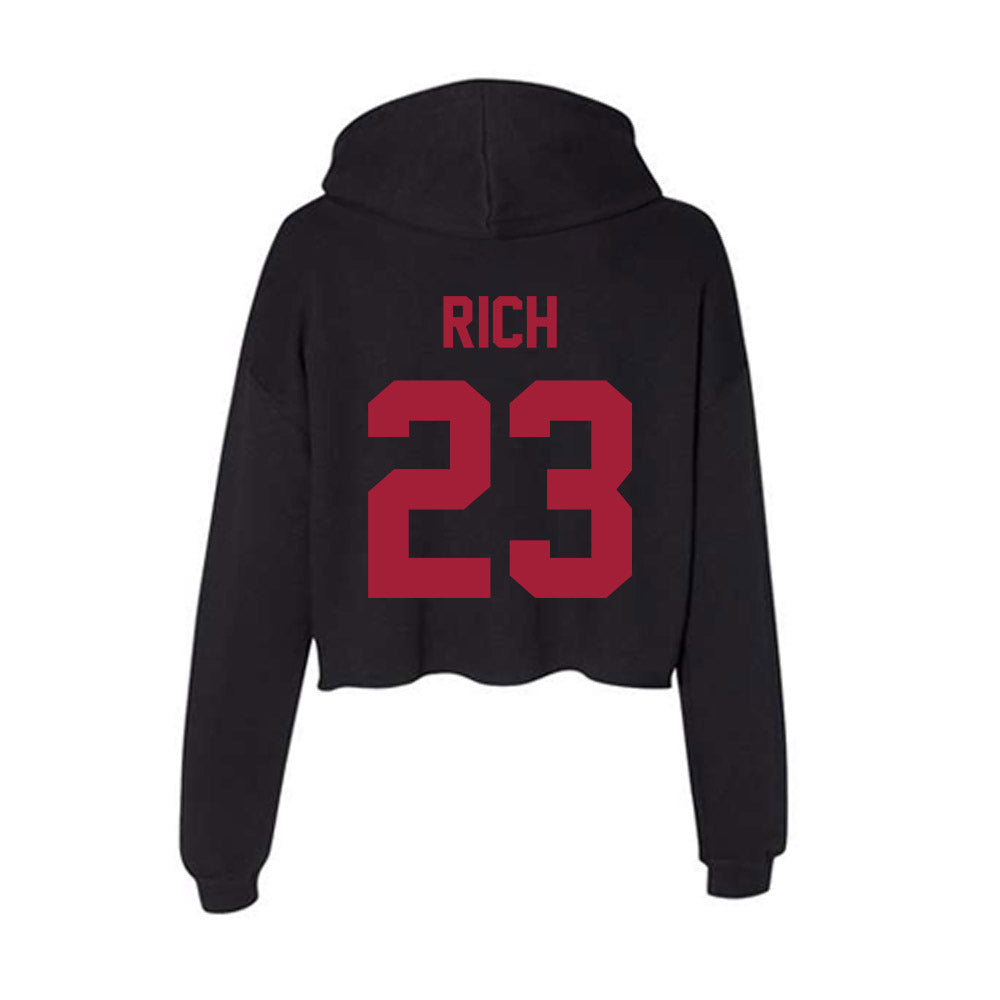Alabama - Men's Basketball Alumni : Darby Rich - Women's Crop Fleece Hoodie T-Shirts, Sweatshirt | CoreVibeTees.com (Image 2)