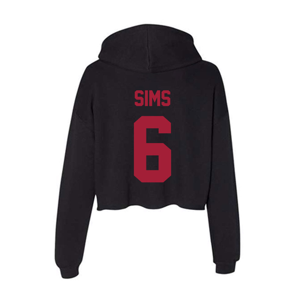 Alabama - Football Alumni : Blake Sims - Women's Crop Fleece Hoodie T-Shirts, Sweatshirt | CoreVibeTees.com (Image 2)