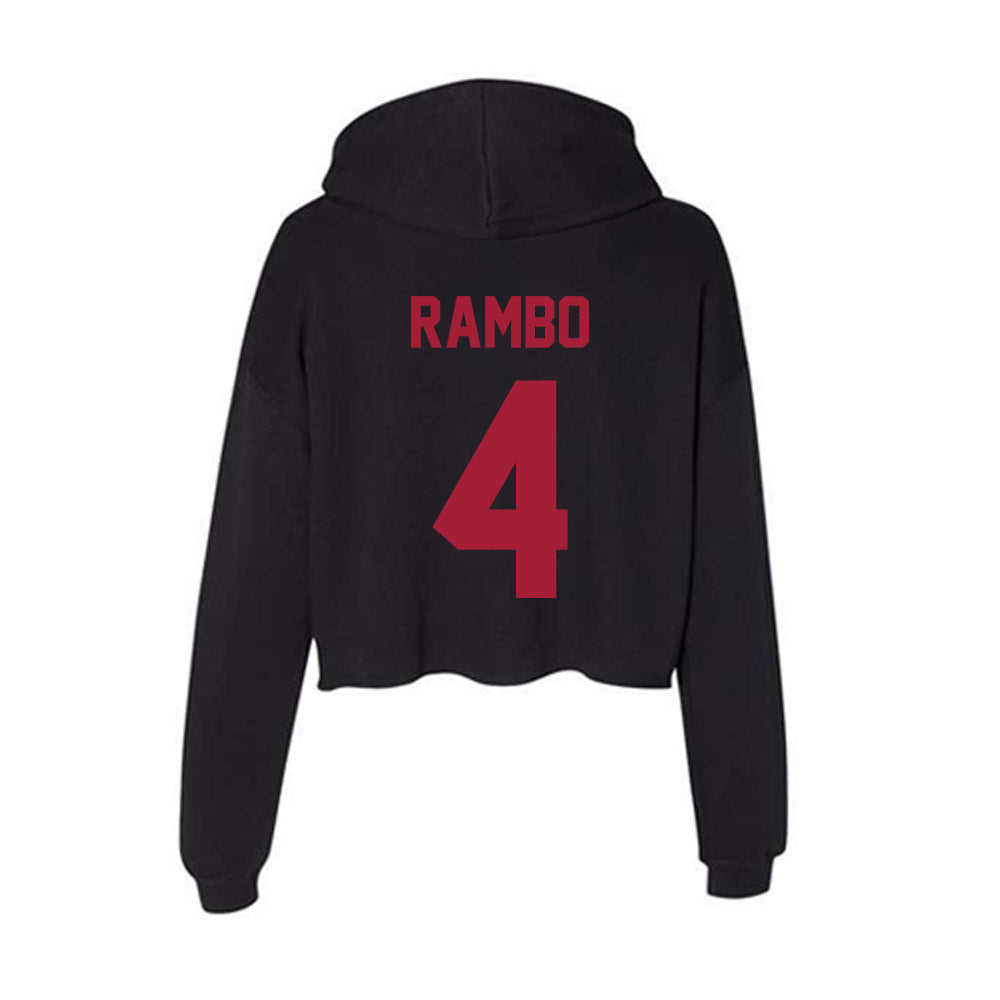 Alabama - Men's Basketball Alumni : Reggie Rambo - Women's Crop Fleece Hoodie T-Shirts, Sweatshirt (Image 2)