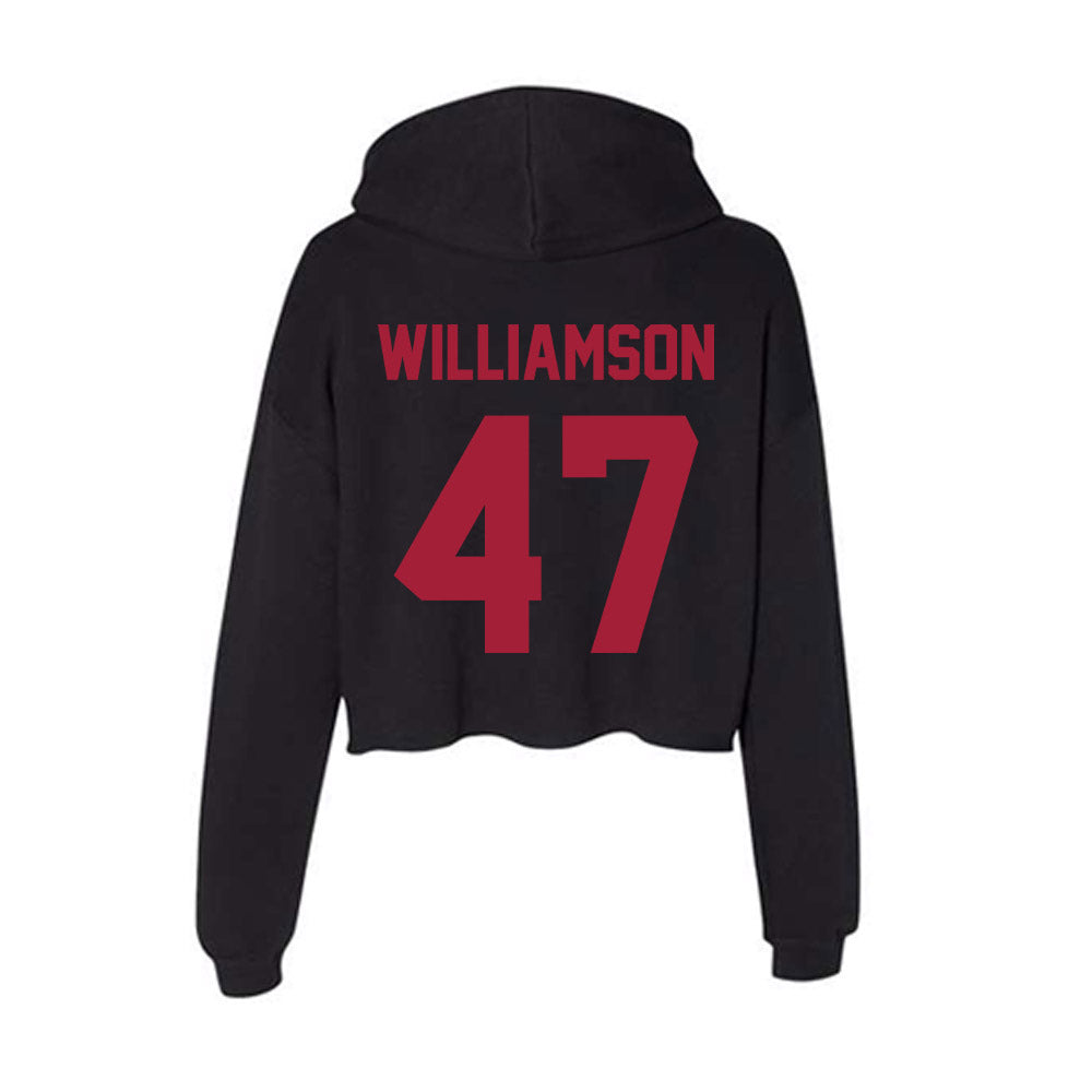 Alabama - NCAA Baseball : Jojo Williamson - Women's Crop Fleece Hoodie T-Shirts, Sweatshirt | CoreVibeTees.com (Image 2)