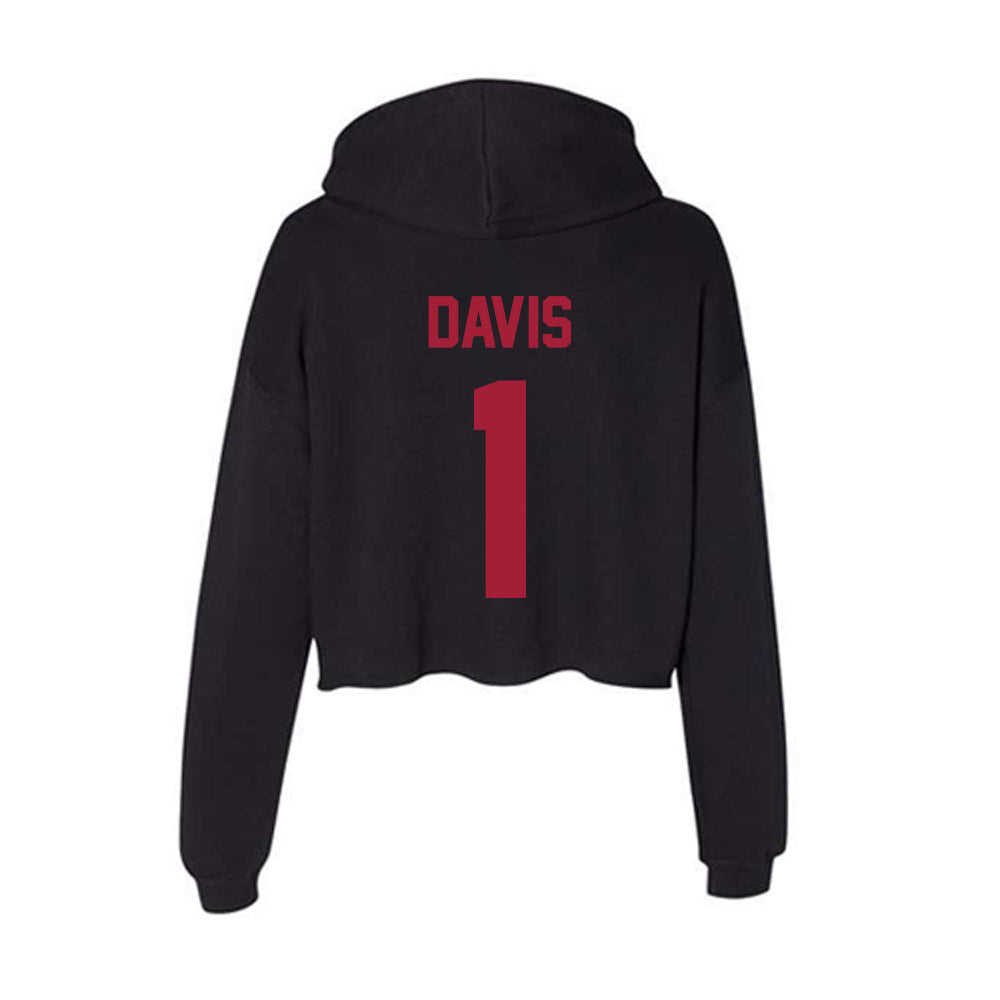 Alabama - Men's Basketball Alumni : Chuck Davis - Women's Crop Fleece Hoodie T-Shirts, Sweatshirt (Image 2)