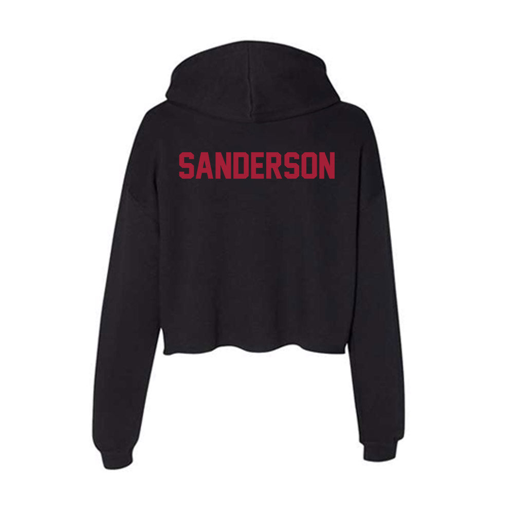 Alabama - Men's Basketball Alumni : Wimp Sanderson - Women's Crop Fleece Hoodie T-Shirts, Sweatshirt (Image 2)