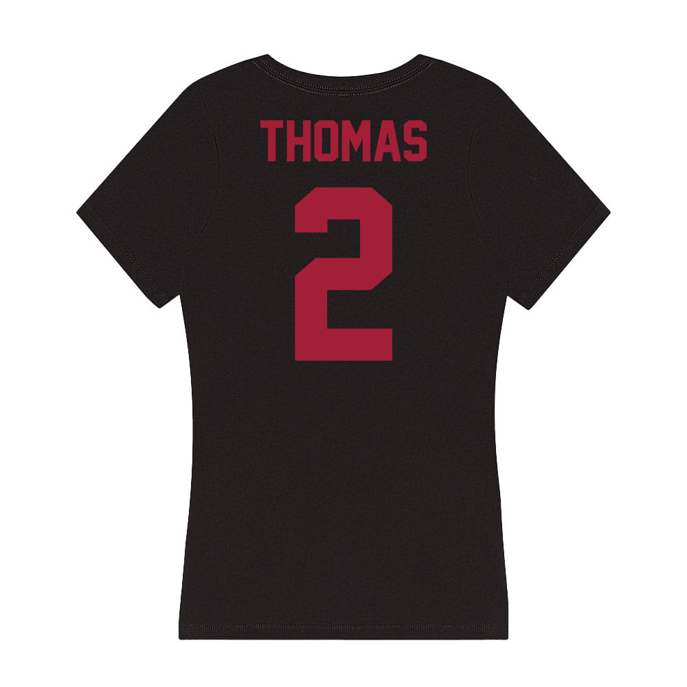 Alabama - Men's Basketball Alumni : Emmett Thomas - Women's V-Neck T-Shirt Hoodie, Sweatshirt | CoreVibeTees.com (Image 2)