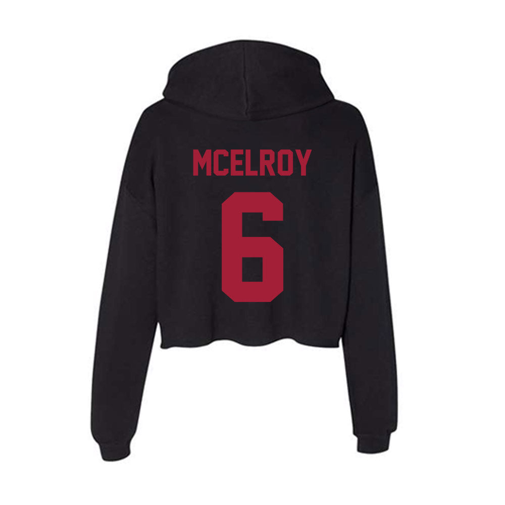 Alabama - Football Alumni : Alan McElroy - Women's Crop Fleece Hoodie T-Shirts, Sweatshirt | CoreVibeTees.com (Image 2)