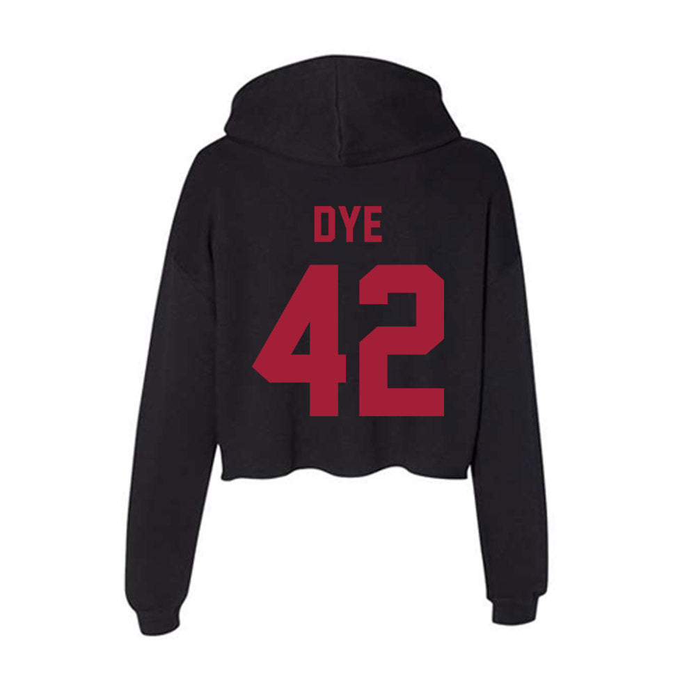 Alabama - Baseball Alumni : Allen Dye - Women's Crop Fleece Hoodie T-Shirts, Sweatshirt | CoreVibeTees.com (Image 2)