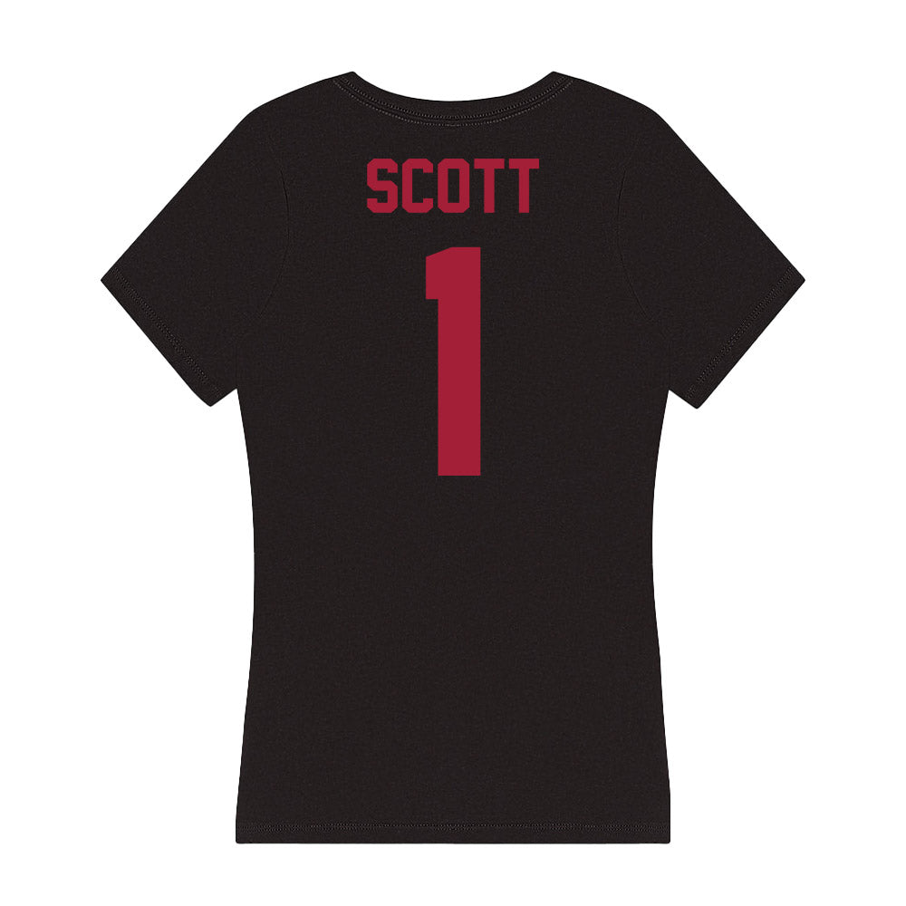 Alabama - Football Alumni : BJ Scott - Women's V-Neck T-Shirt Hoodie, Sweatshirt | CoreVibeTees.com (Image 2)