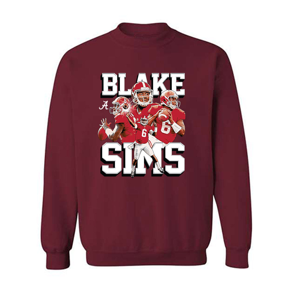 Alabama - Football Alumni : Blake Sims - Player Collage Crewneck Sweatshirt T-Shirts, Hoodie | CoreVibeTees.com