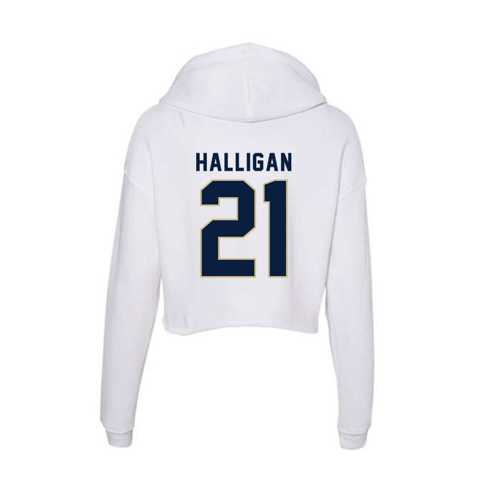 Akron - NCAA Men's Basketball : Zachary Halligan - Women's Crop Fleece Hoodie T-Shirts, Sweatshirt (Image 2)