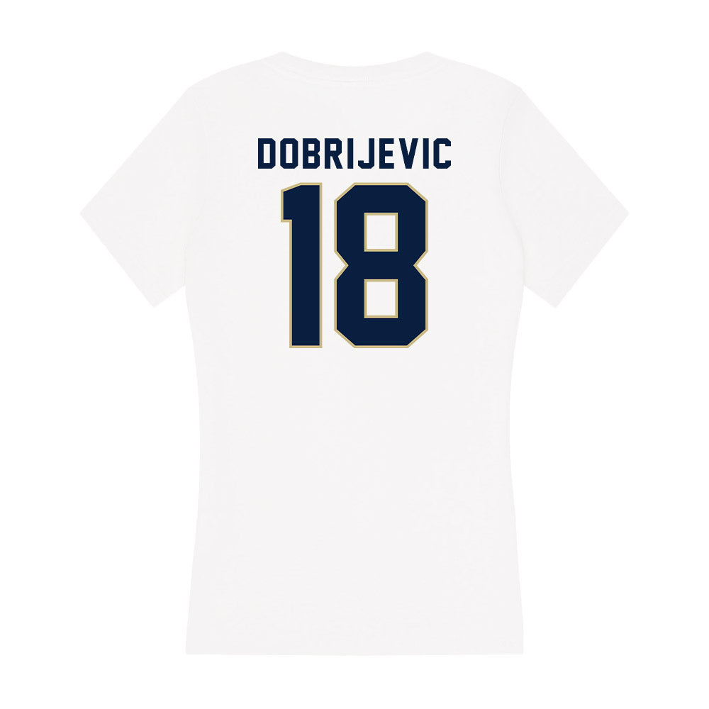 Akron - NCAA Men's Soccer : Stefan Dobrijevic - Women's V-Neck T-Shirt Hoodie, Sweatshirt | CoreVibeTees.com (Image 2)