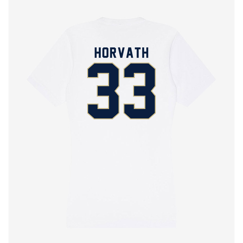 Akron - NCAA Baseball : Andrew Horvath - Women's V-Neck T-Shirt Hoodie, Sweatshirt | CoreVibeTees.com (Image 2)