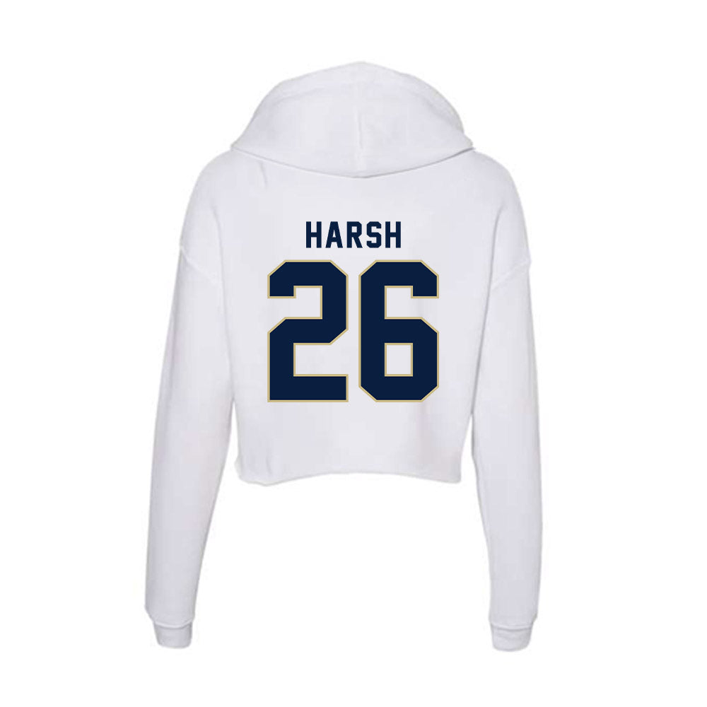 Akron - NCAA Women's Soccer : Kiana Harsh - Women's Crop Fleece Hoodie T-Shirts, Sweatshirt | CoreVibeTees.com (Image 2)