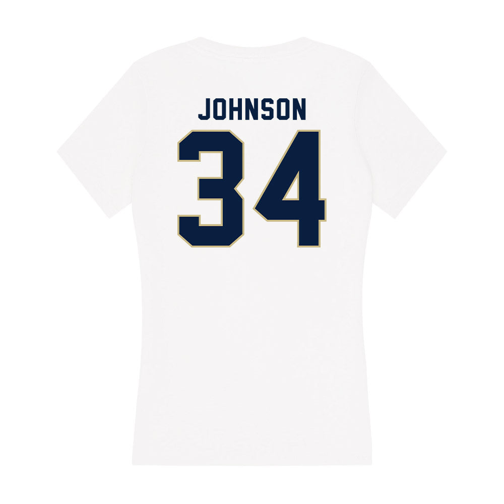 Akron - NCAA Men's Basketball : Nate Johnson - Women's V-Neck T-Shirt Hoodie, Sweatshirt | CoreVibeTees.com (Image 2)