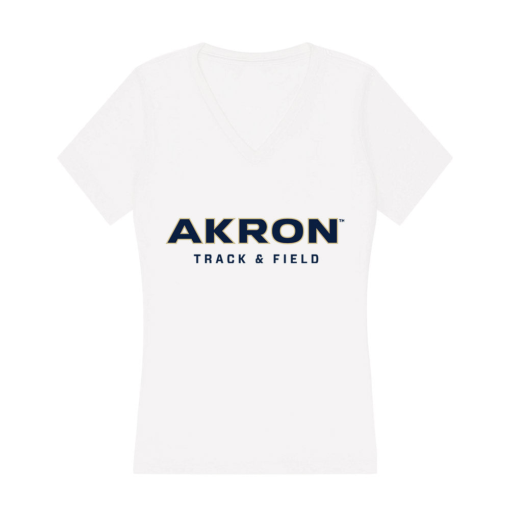 Akron - NCAA Men's Track & Field : Jean Dieuvil - Women's V-Neck T-Shirt Hoodie, Sweatshirt | CoreVibeTees.com (Image 1)