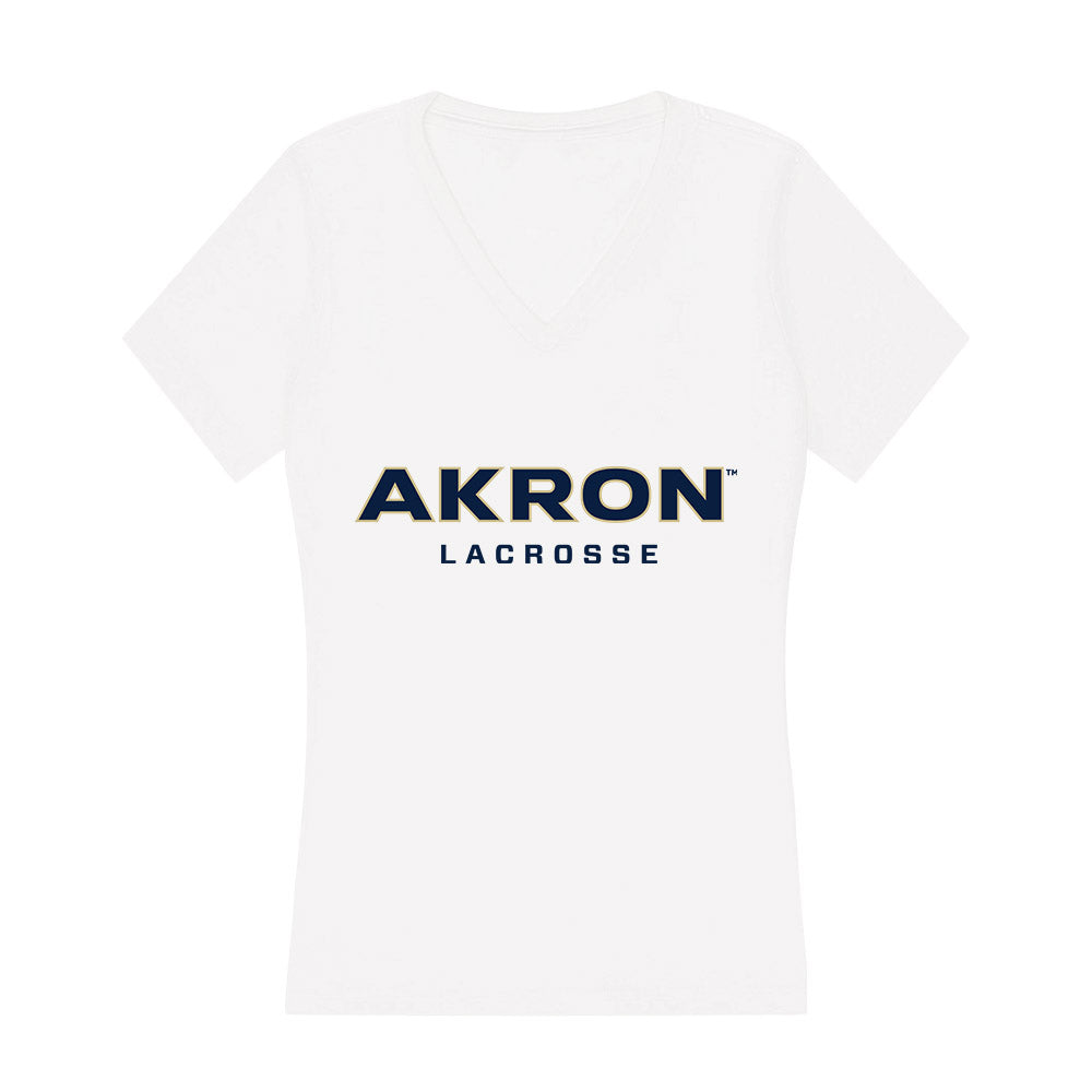 Akron - NCAA Women's Lacrosse : Antonia Trickett - Women's V-Neck T-Shirt Hoodie, Sweatshirt | CoreVibeTees.com (Image 1)