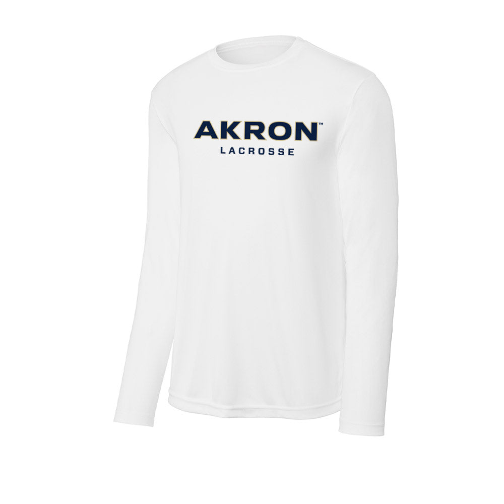 Akron - NCAA Women's Lacrosse : Katie Baumer - Activewear Long Sleeve T-Shirt Hoodie, Sweatshirt | CoreVibeTees.com (Image 1)