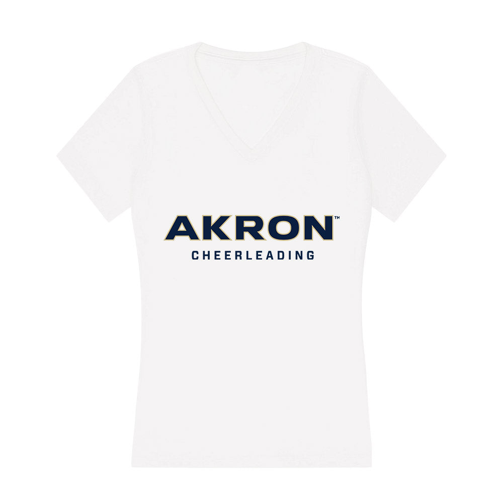 Akron - NCAA Cheerleading : Amaya Baumberger - Women's V-Neck T-Shirt Hoodie, Sweatshirt | CoreVibeTees.com (Image 1)