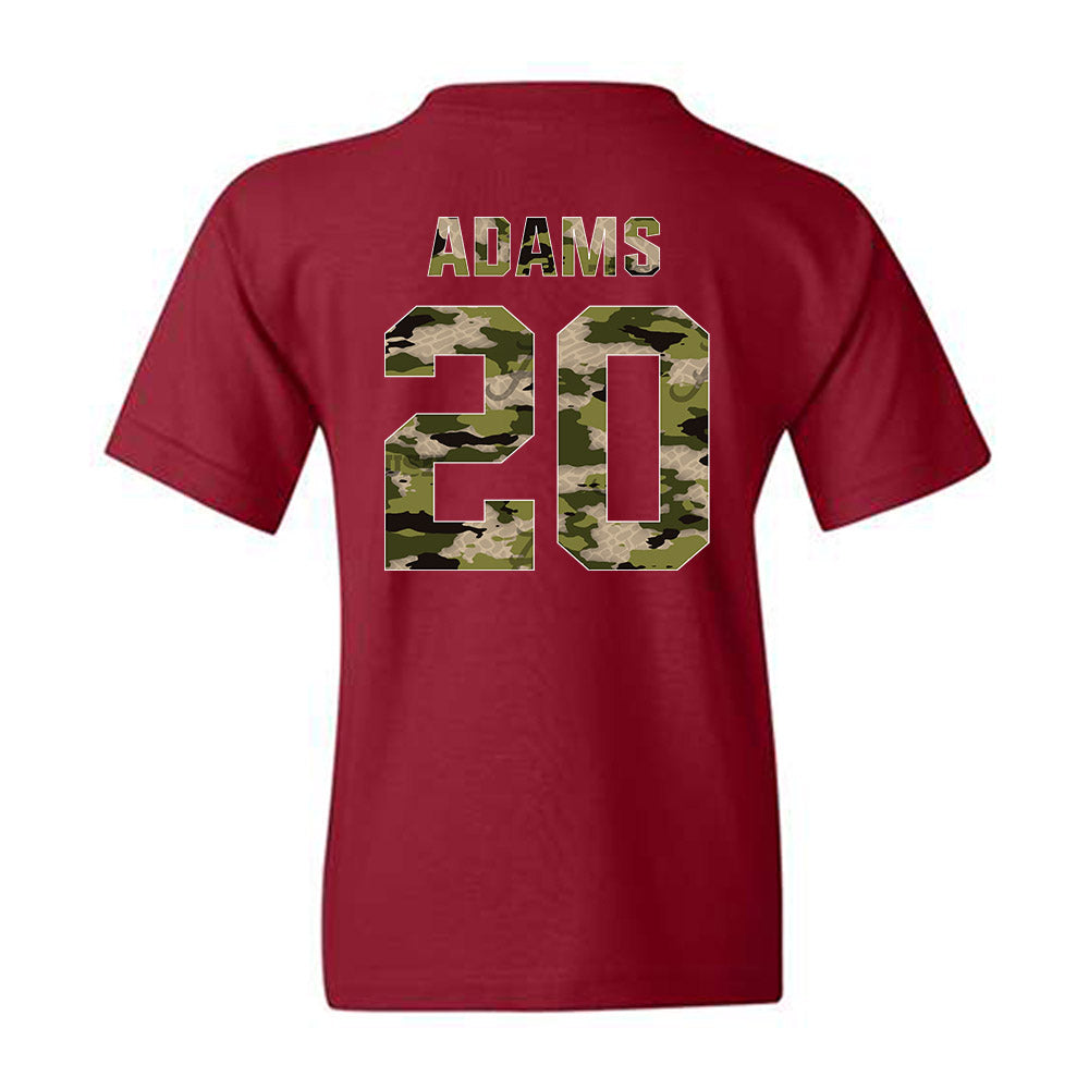 Alabama - NCAA Baseball : Zane Adams - Tusk‚Ñ¢ Camo Script A Youth T-Shirt Hoodie, Sweatshirt | CoreVibeTees.com (Image 2)