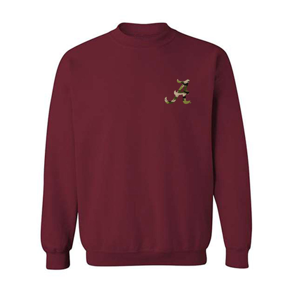 Alabama - NCAA Baseball : Zane Adams - Tusk‚Ñ¢ Camo Script A Crewneck Sweatshirt T-Shirts, Hoodie (Image 1)