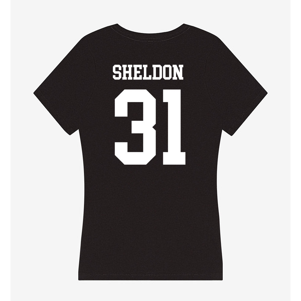 '- NCAA Women's Track & Field : Morgan Sheldon - Women's V-Neck T-Shirt Hoodie, Sweatshirt | CoreVibeTees.com (Image 2)
