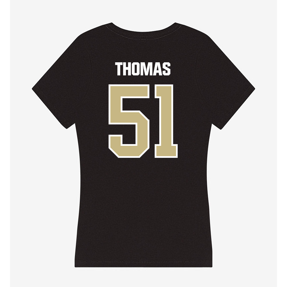 Akron - NCAA Football : DQ Thomas - Women's V-Neck T-Shirt Style001 Hoodie, Sweatshirt | CoreVibeTees.com (Image 2)