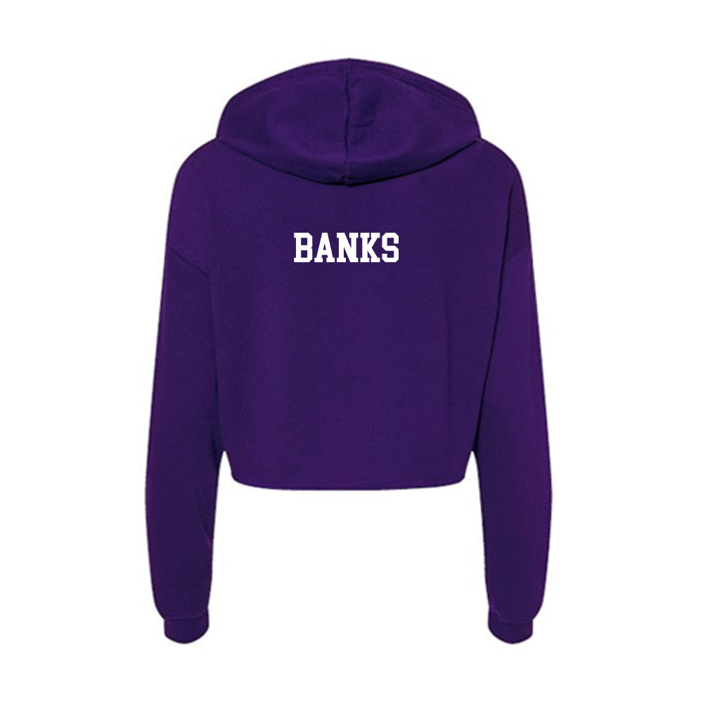 '- NCAA Men's Track & Field : Johnny Banks - Women's Crop Fleece Hoodie T-Shirts, Sweatshirt | CoreVibeTees.com (Image 2)