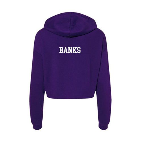 '- NCAA Men's Track & Field : Johnny Banks - Women's Crop Fleece Hoodie T-Shirts, Sweatshirt | CoreVibeTees.com (Image 2)