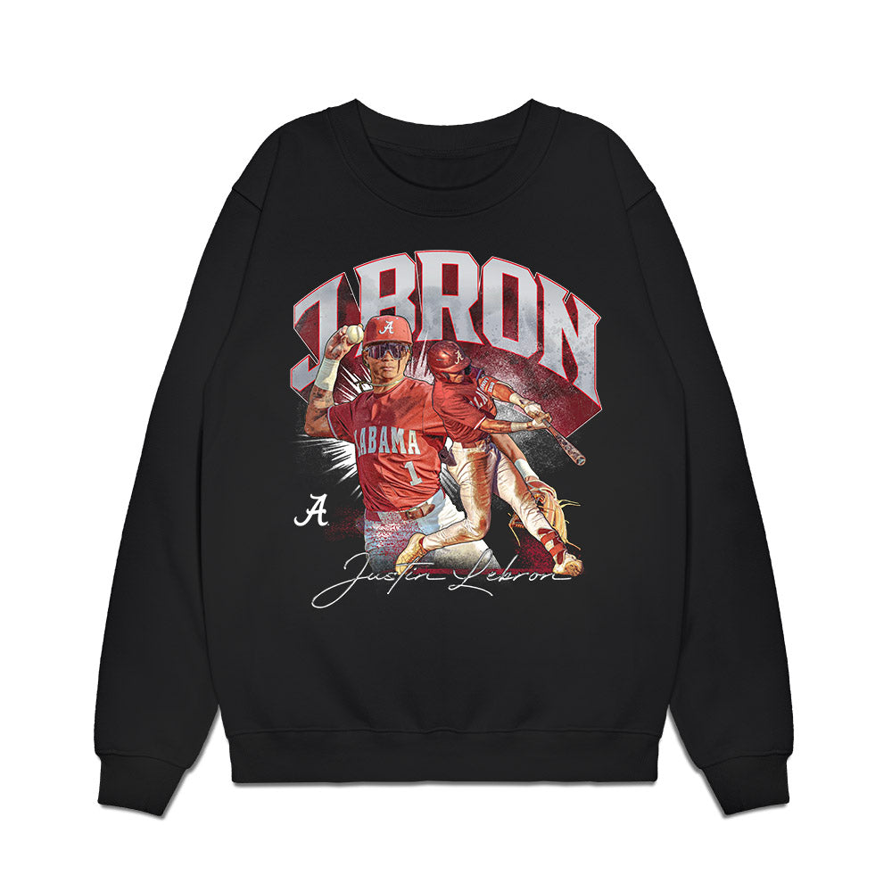 Alabama - NCAA Baseball : Justin Lebron - Collage Premium Crewneck Sweatshirt T-Shirts, Hoodie | CoreVibeTees.com