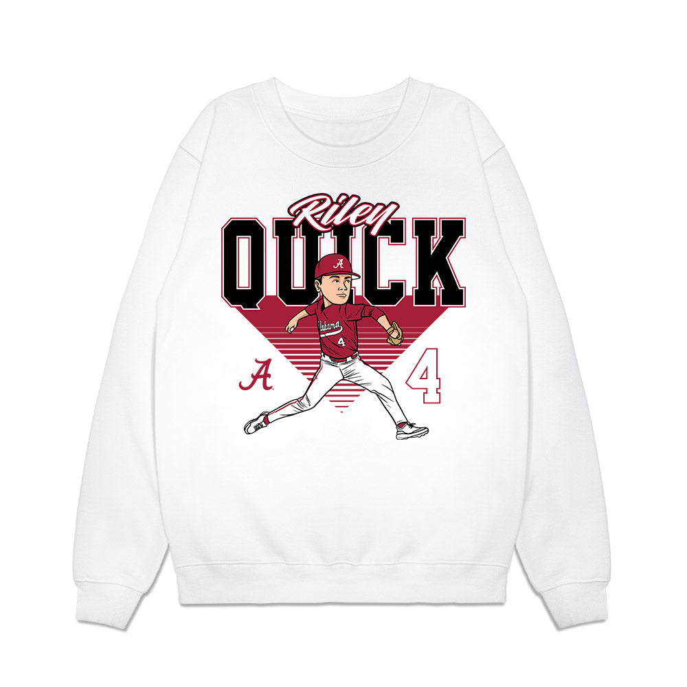 Alabama - NCAA Baseball : Riley Quick - Caricature Premium Crewneck Sweatshirt Style001 T-Shirts, Hoodie | CoreVibeTees.com